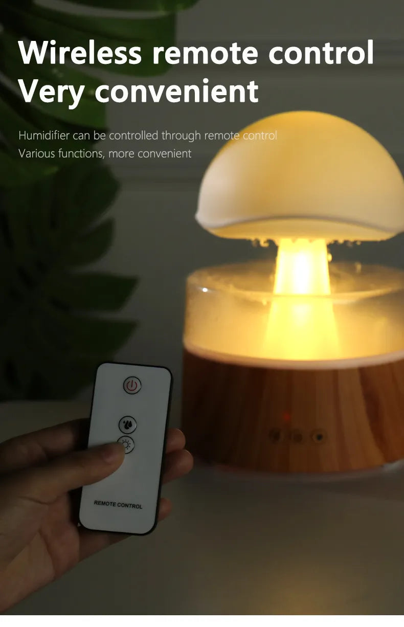Rain Cloud Aroma Diffuser — Relaxing Mist Lamp with LED Light